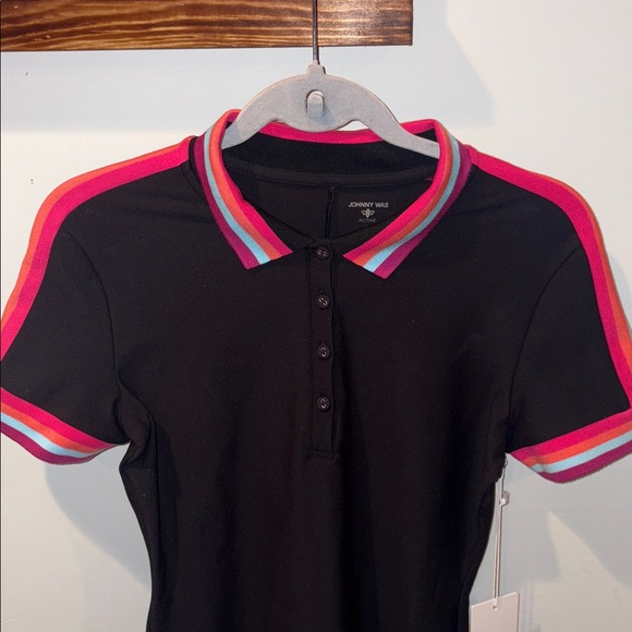 NEW Johnny Was Bee Active Polo Golf Dress Black/Pink Size XS - Picture 6 of 13